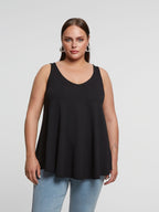 Basic black tank top - Matte