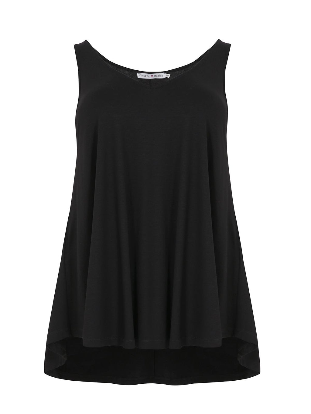 Basic black tank top - Matte