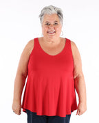Basic red tank top - Matte