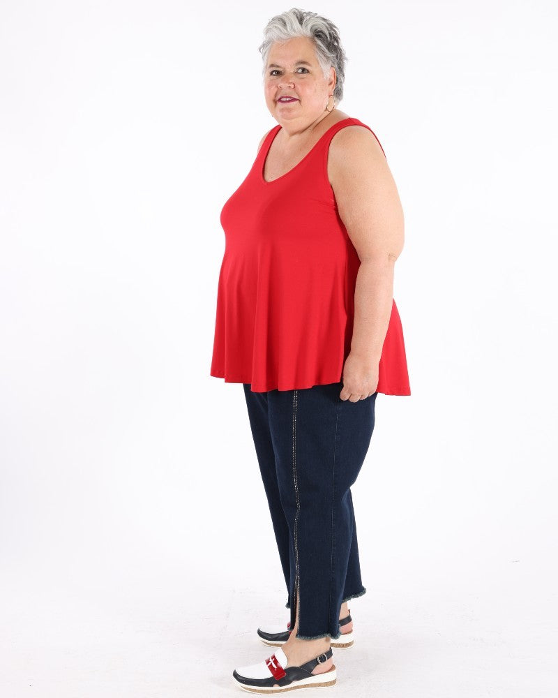 Basic red tank top - Matte