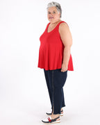 Basic red tank top - Matte