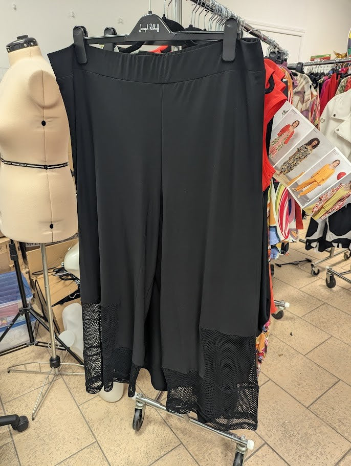 Pantalon Fluide Bas Résille Noir – Kozan