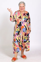 Artistic Graphic Multicolor Dress – Kozan