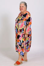 Artistic Graphic Multicolor Dress – Kozan
