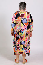 Artistic Graphic Multicolor Dress – Kozan