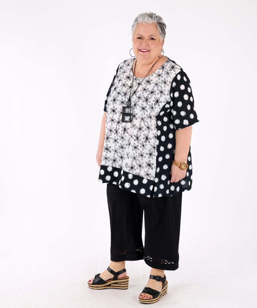 Daisy and Polka Dot Print Tunic - G!Ozé