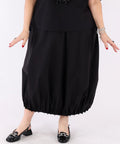 Jupe fluide taille élastique coupe ample noir – Tirelli