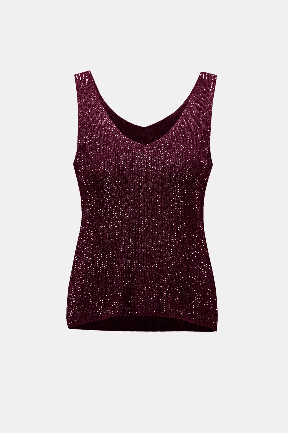 Metallic knit camisole with rhinestones - Joseph Ribkoff
