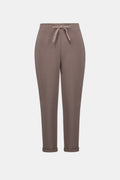 Pull-on scuba jersey jogger pants with drawstring waist - Joseph Ribkoff