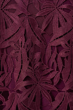 Burgundy guipure lace straight jacket - Joseph Ribkoff
