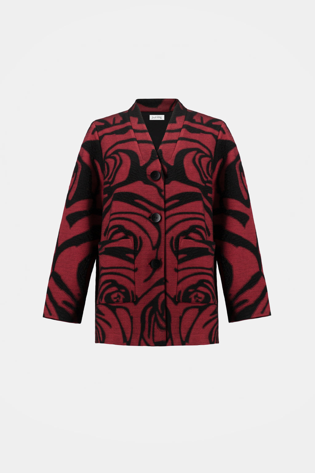 Manteau long à motif floral - Joseph Ribkoff