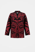 Manteau long à motif floral - Joseph Ribkoff