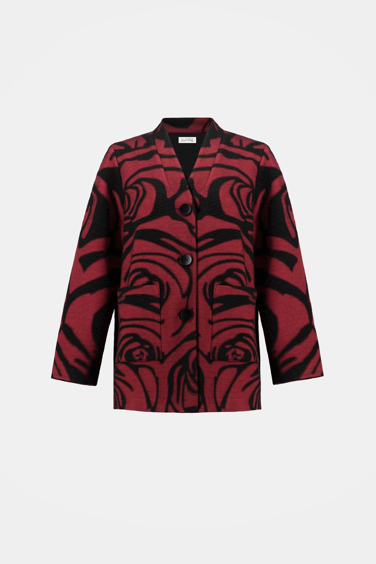 Manteau long à motif floral - Joseph Ribkoff