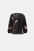 Animal print puff-sleeve top - Joseph Ribkoff