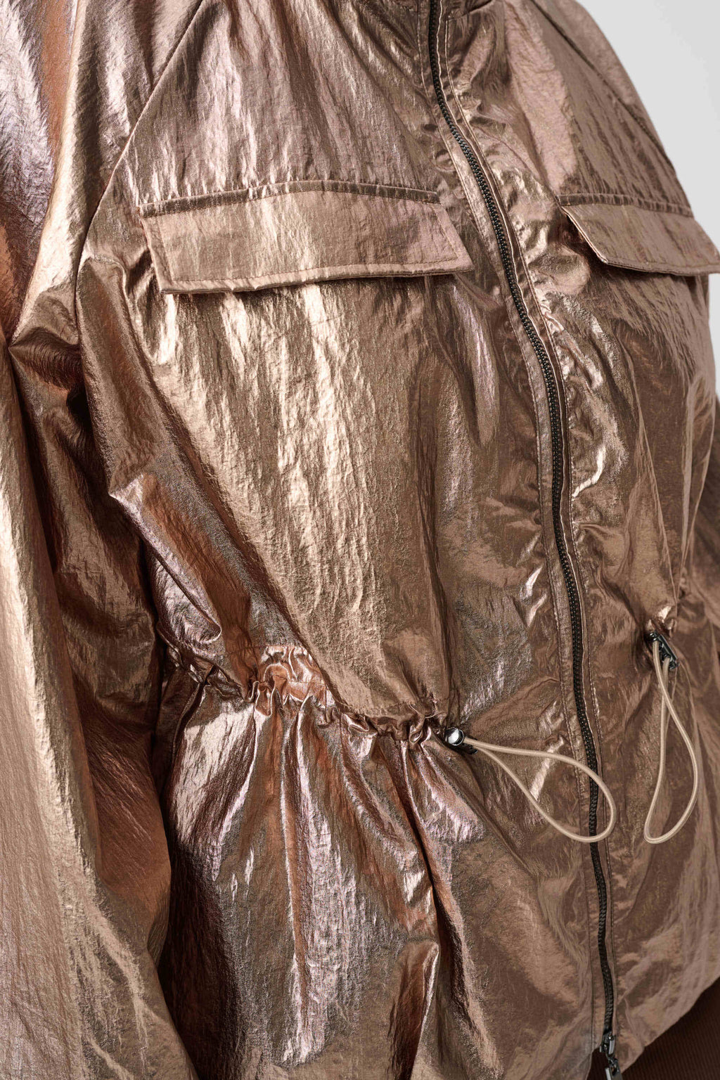 Metallic nylon cocoon jacket - Joseph Ribkoff