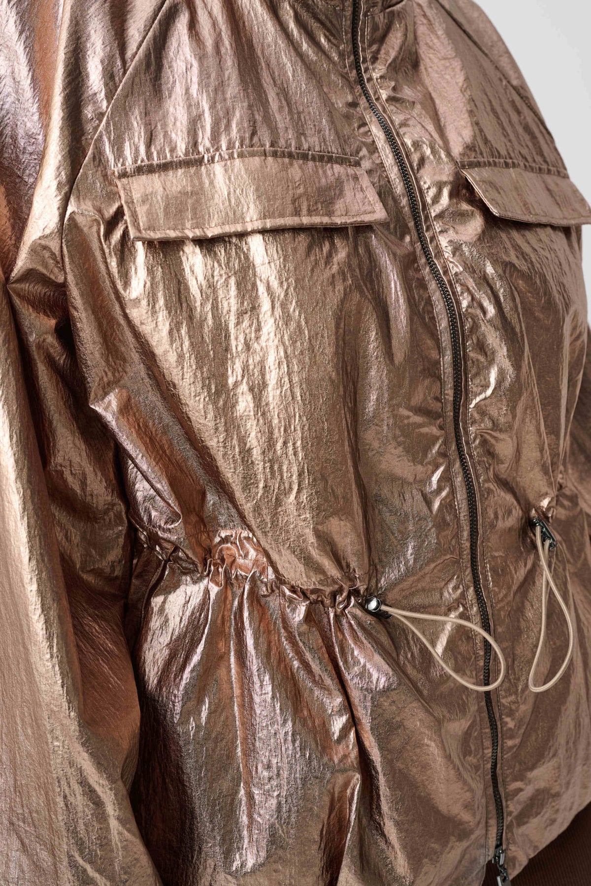Metallic nylon cocoon jacket - Joseph Ribkoff