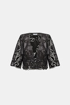 Boléro brodé en faux cuir - Joseph Ribkoff