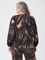 Animal print puff-sleeve top - Joseph Ribkoff