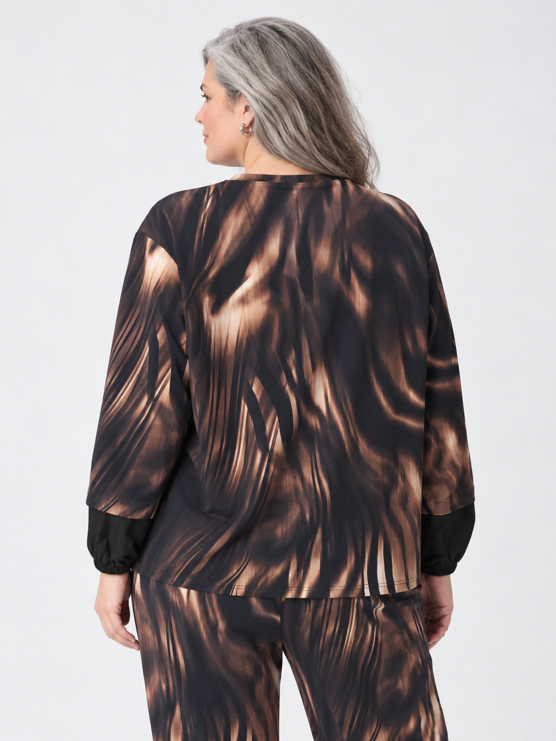 Animal print puff-sleeve top - Joseph Ribkoff