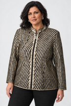 Metallic soutache fitted jacket - Joseph Ribkoff