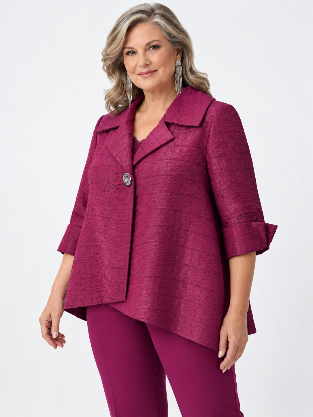 Blouson swing texturé en jacquard - Joseph Ribkoff