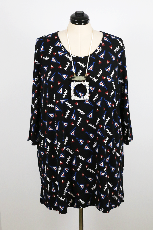 Geometric print tunic