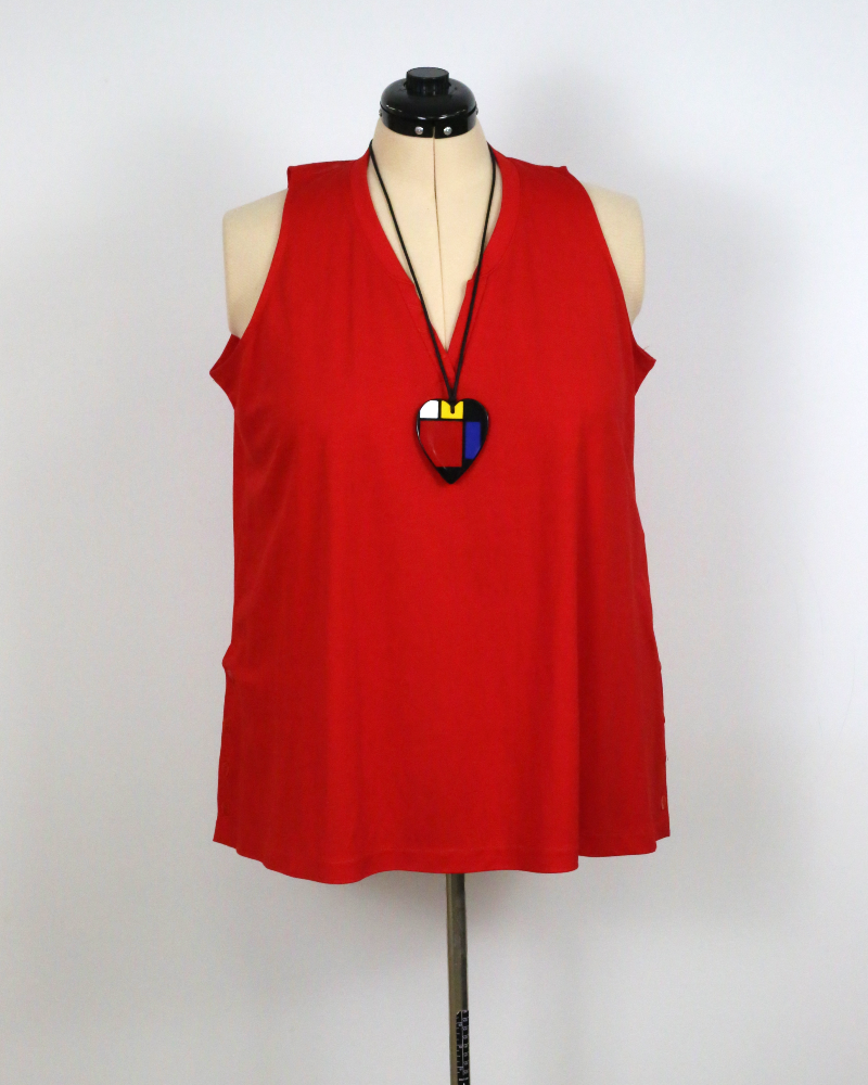 Oceane Red Tank Top - Franck Anna