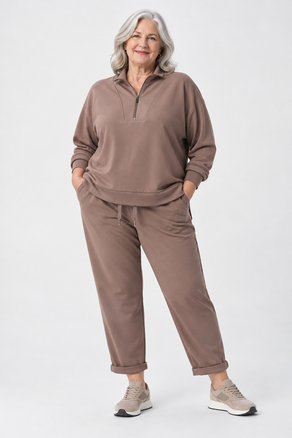 Pull-on scuba jersey jogger pants with drawstring waist - Joseph Ribkoff