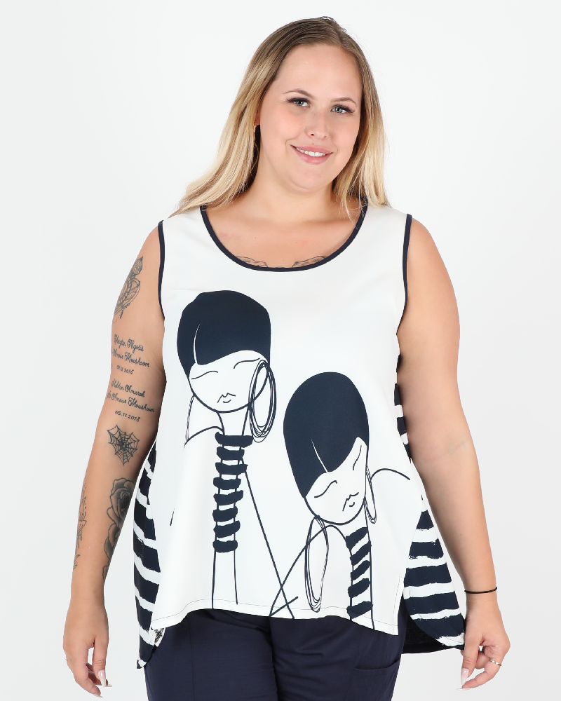 Tank Top Latin Navy Blue - G!OZE