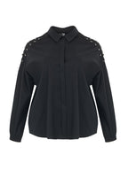 Black shirt with sparkling stones - MAT