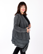 Metallic Open Front Cardigan - Joseph Ribkoff