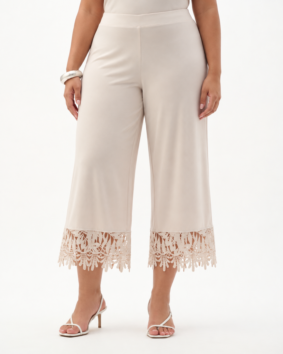 Pantalon-culotte à ourlet dentelle - Joseph Ribkoff