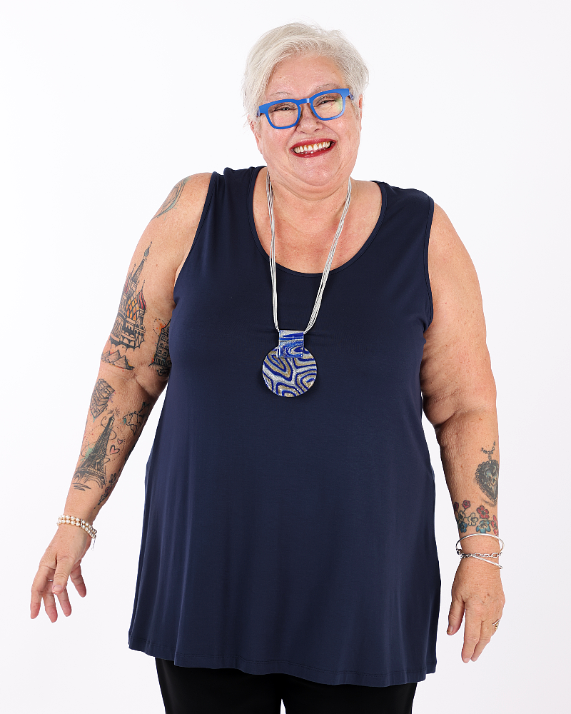 Classic Fit Tank Top Navy Blue - G!oze
