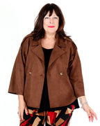 Blouson boxy effet suède - Joseph Ribkoff
