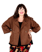 Blouson boxy effet suède - Joseph Ribkoff