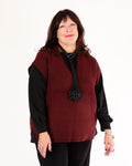Débardeur en tricot Bordeaux à col V – MAT