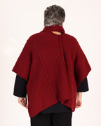 Étole en tricot Bordeaux à draper – MAT