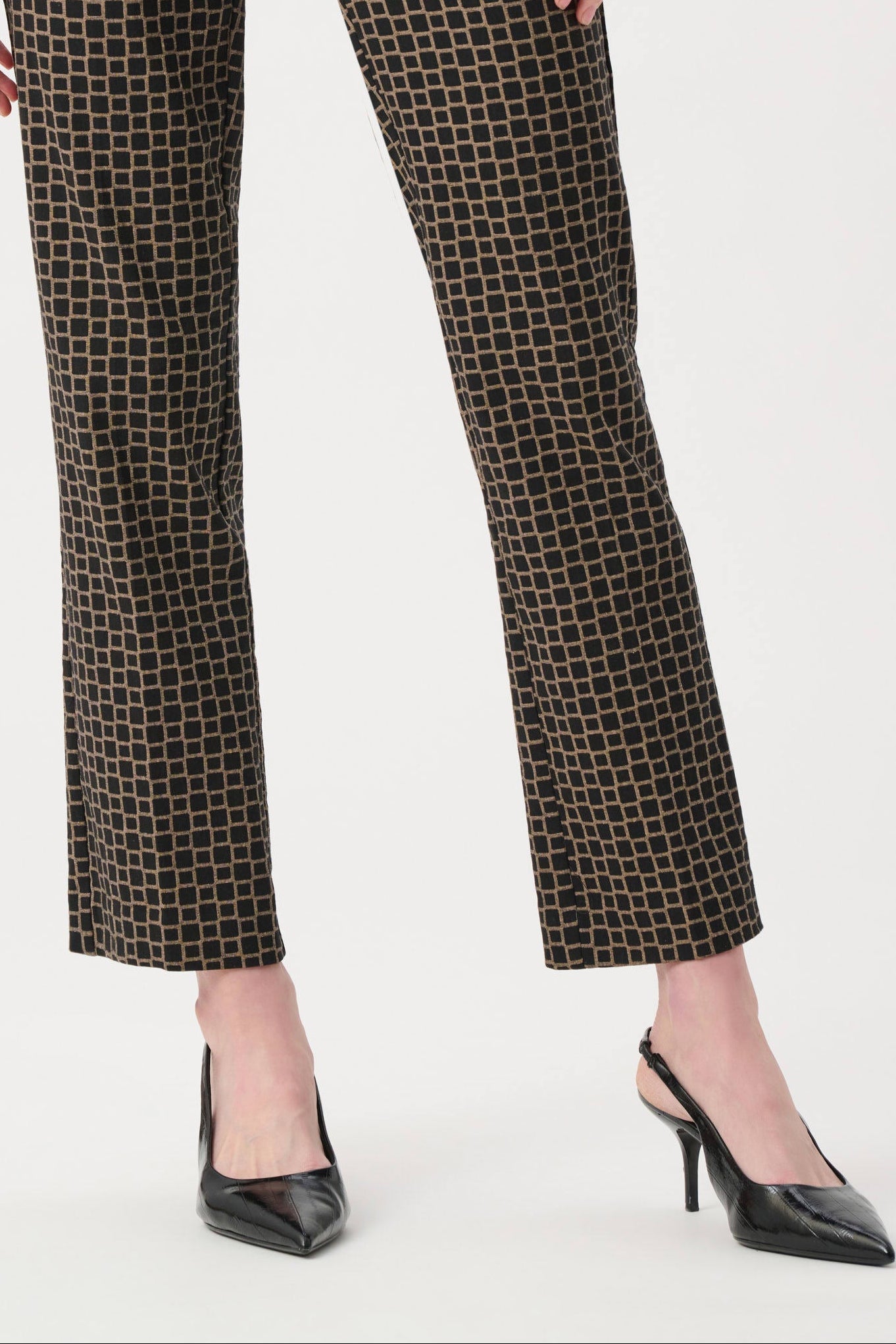 Pantalon droit en jacquard géométrique - Joseph Ribkoff