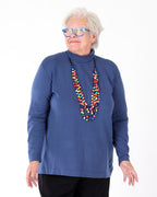 Blue turtleneck sweater – MAT