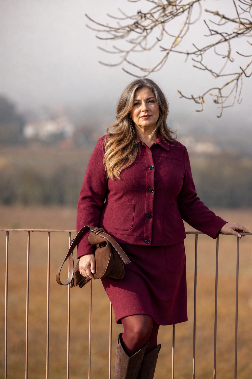 Jupe droite Bordeaux Damiana – Maloka