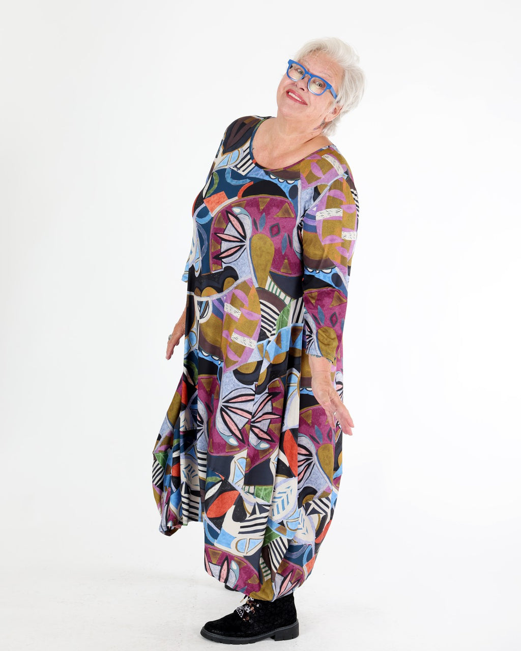 Robe longue imprimée Klee – Kozan