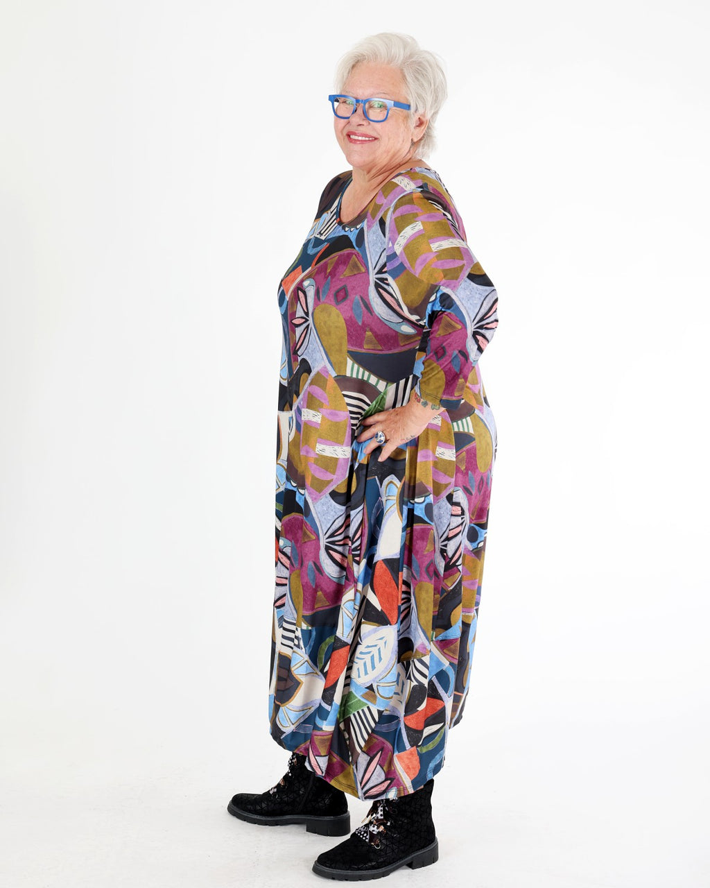 Robe longue imprimée Klee – Kozan