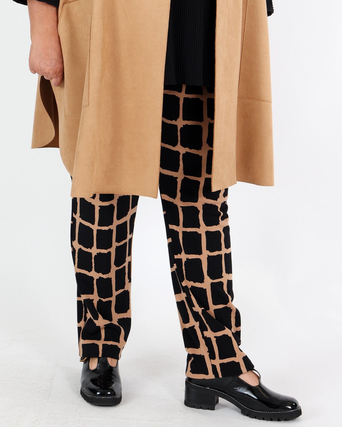 Pantalon à imprimé abstrait en tricot soyeux - Joseph Ribkoff