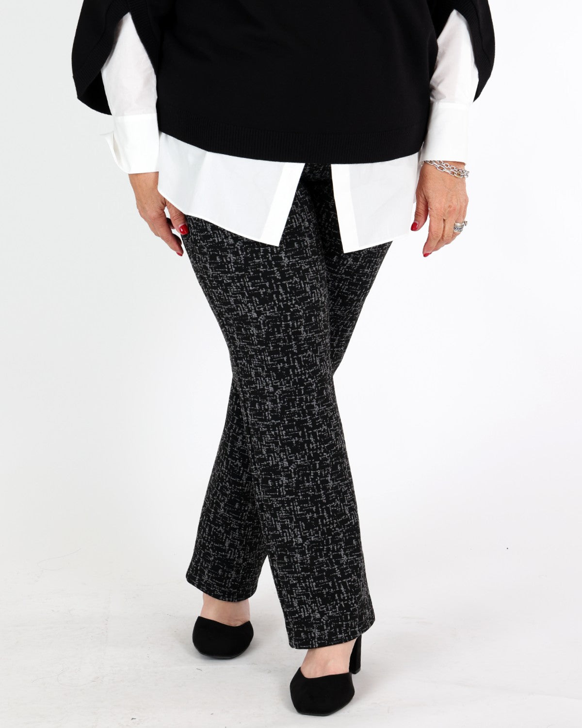 Pantalon droit à enfiler en jacquard abstrait - Joseph Ribkoff