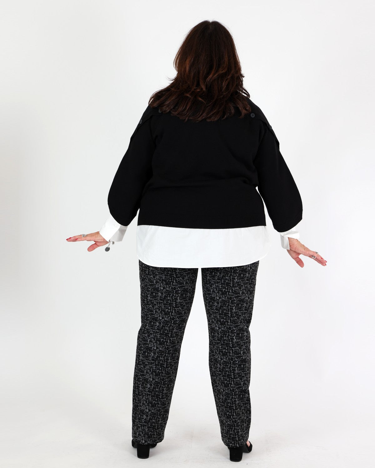 Pantalon droit à enfiler en jacquard abstrait - Joseph Ribkoff