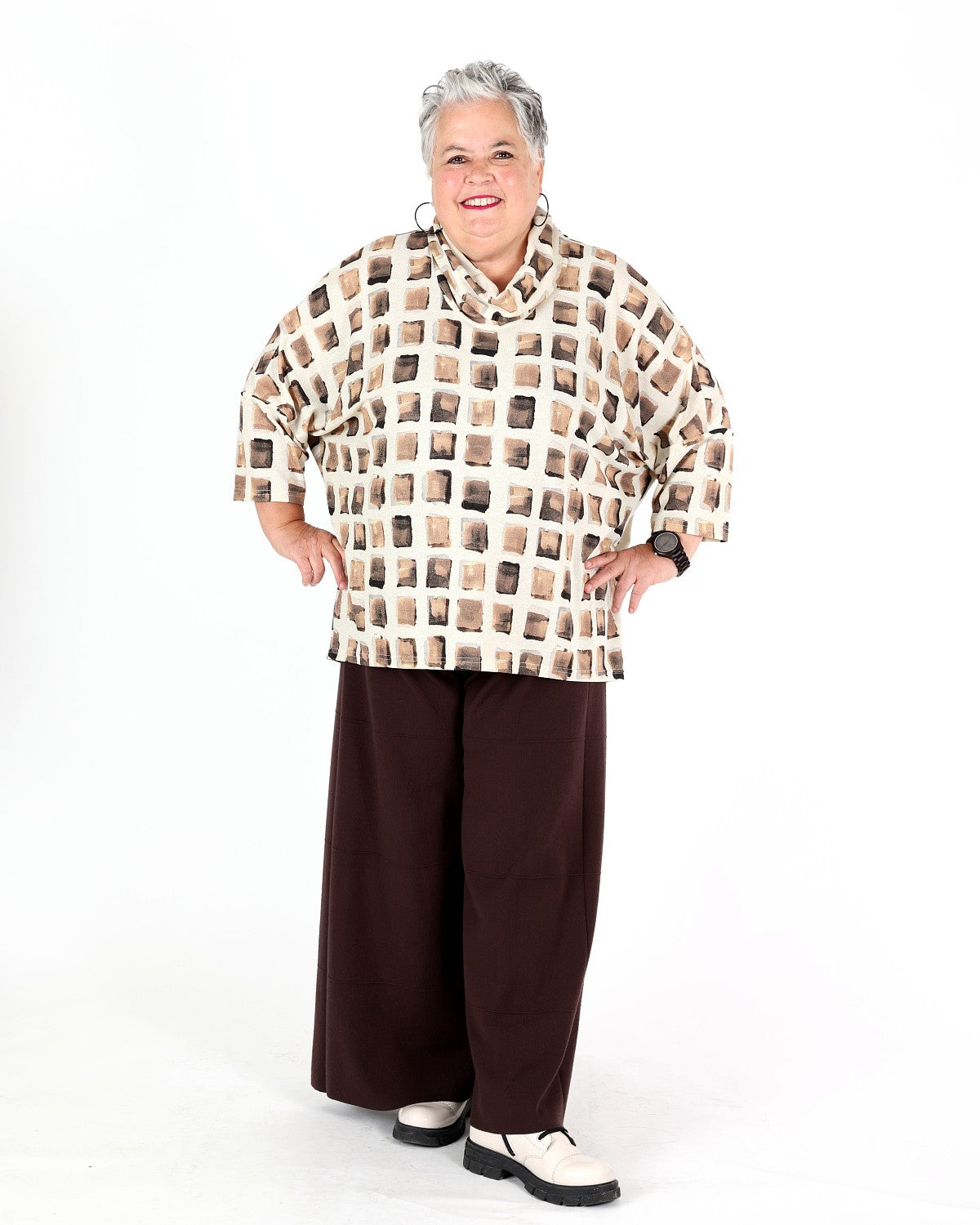 Tunique boxy en tricot Lurex à imprimé abstrait - Joseph Ribkoff