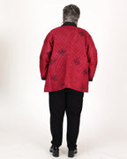 Veste matelassée Noire et Bordeaux à imprimé floral – Parsley & Sage