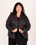 Veste réversible à imprimé floral Bordeaux et Gris – Parsley & Sage