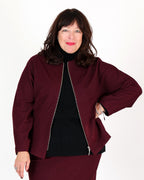 Veste Bordeaux à fermeture éclair Athéna – MAT