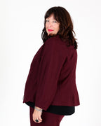 Veste Bordeaux à fermeture éclair Athéna – MAT